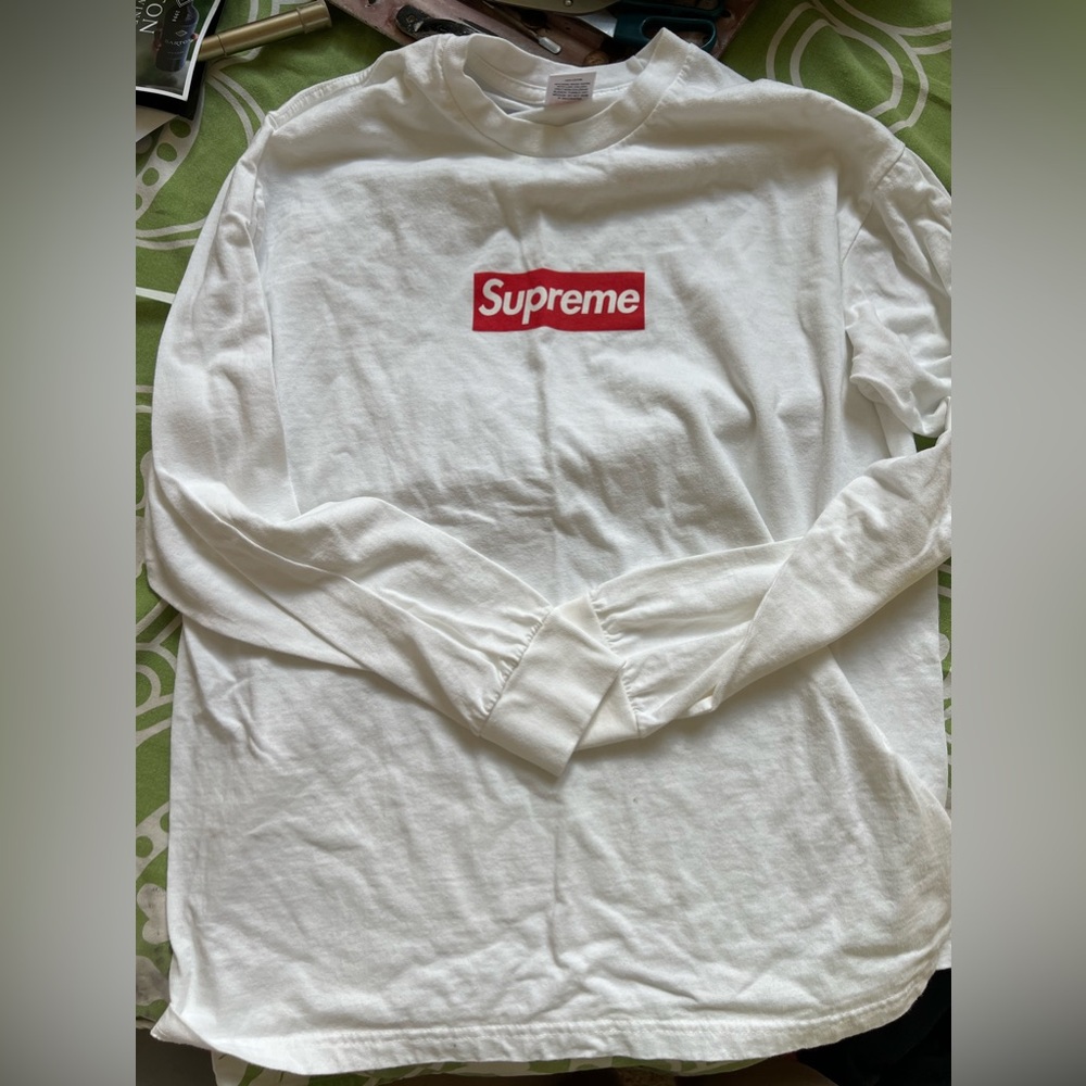 Supreme Box Logo Long Sleeve White T-Shirt